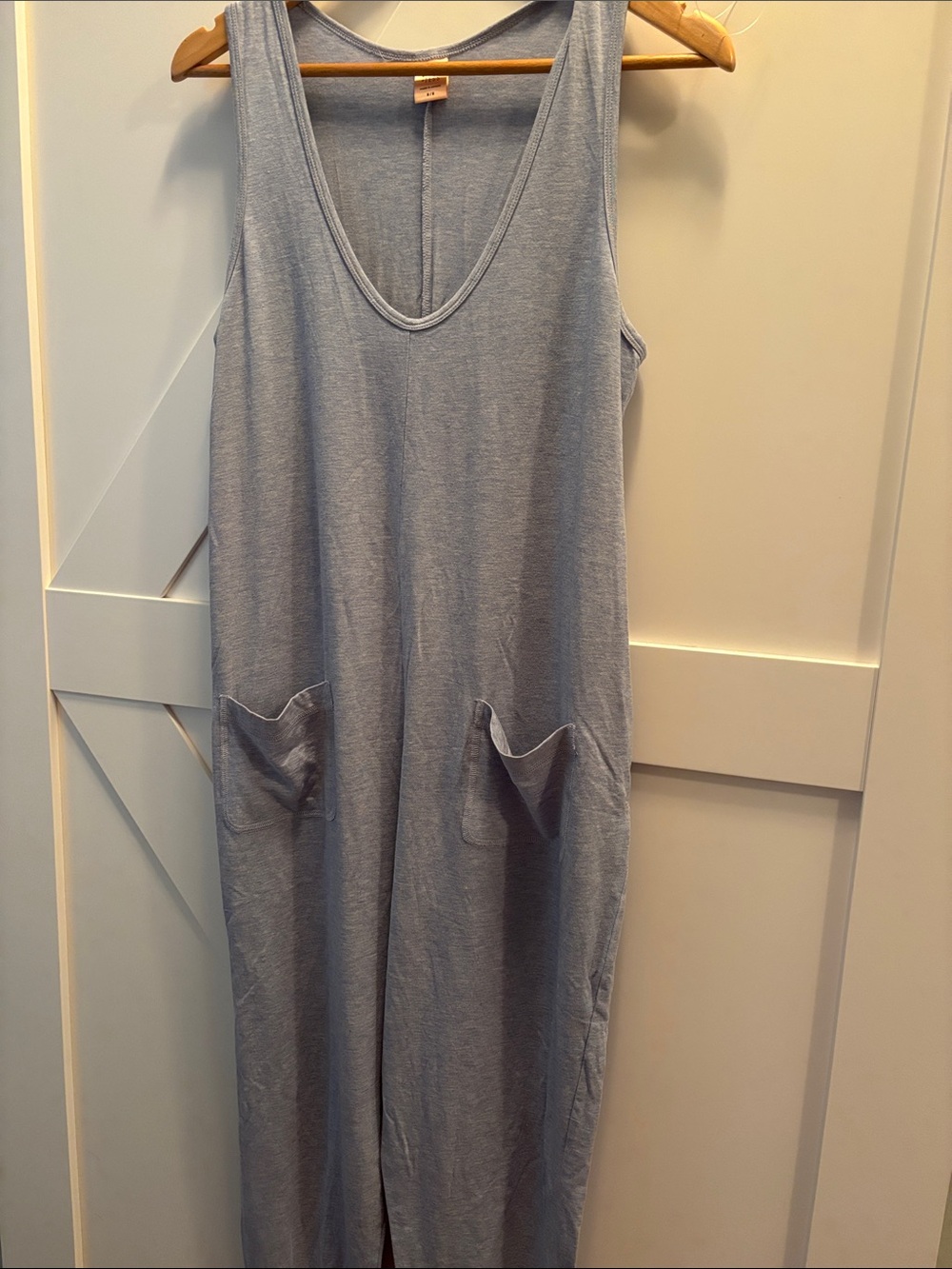 Smash + Tess Light Blue Sleeveless Casual Jumpsuit with Pockets